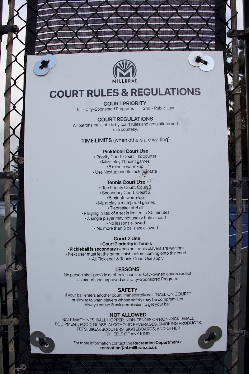 City of Millbrae Tennis & Pickleball Courts